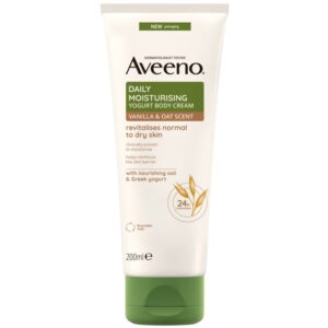 Aveeno Daily Moisturising Yogurt Vanilla & Oat Body Cream 200ml (Made In Greece)