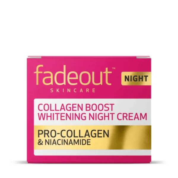 FADEOUT Skincare Collagen Boost Pro-Collagen & Niacinamide Whitening Night Cream 50ml (Made In UK)