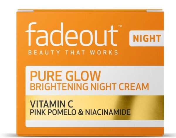 Fadeout Pure Glow Whitening Night Cream With Vitamin C 50ml (Made In UK)