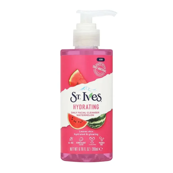 St Ives Hydrating Watermelon Daily Cleanser 200ml (Made In France)