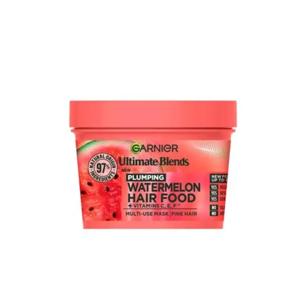 Garnier Ultimate Blends Plumping Hair Food Watermelon & Pomegranate Hair Mask 400ml (Made in Germany)