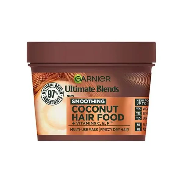 Garnier Ultimate Blends Smoothing Hair Food Coconut & Macadamia Hair Mask 400ml (Made in Germany)