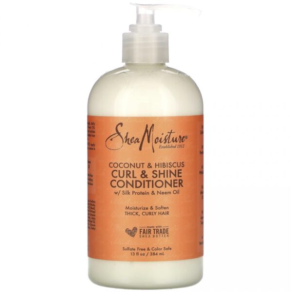 Shea Moisture Coconut & Hibiscus Curl & Shine Conditioner 384ml (Made In USA)