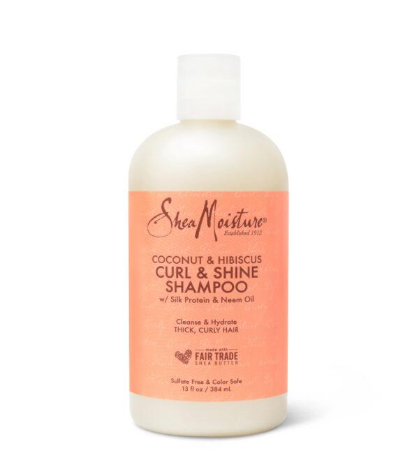 Shea Moisture Coconut & Hibiscus Curl & Shine Shampoo 384ml (Made In USA)